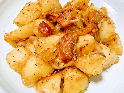 焼き鳥缶で作る【鳥ジャーマンポテト】